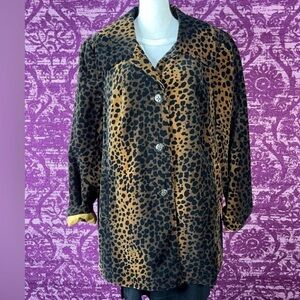 Velvet Leopard 🐆 Print Jacket XL